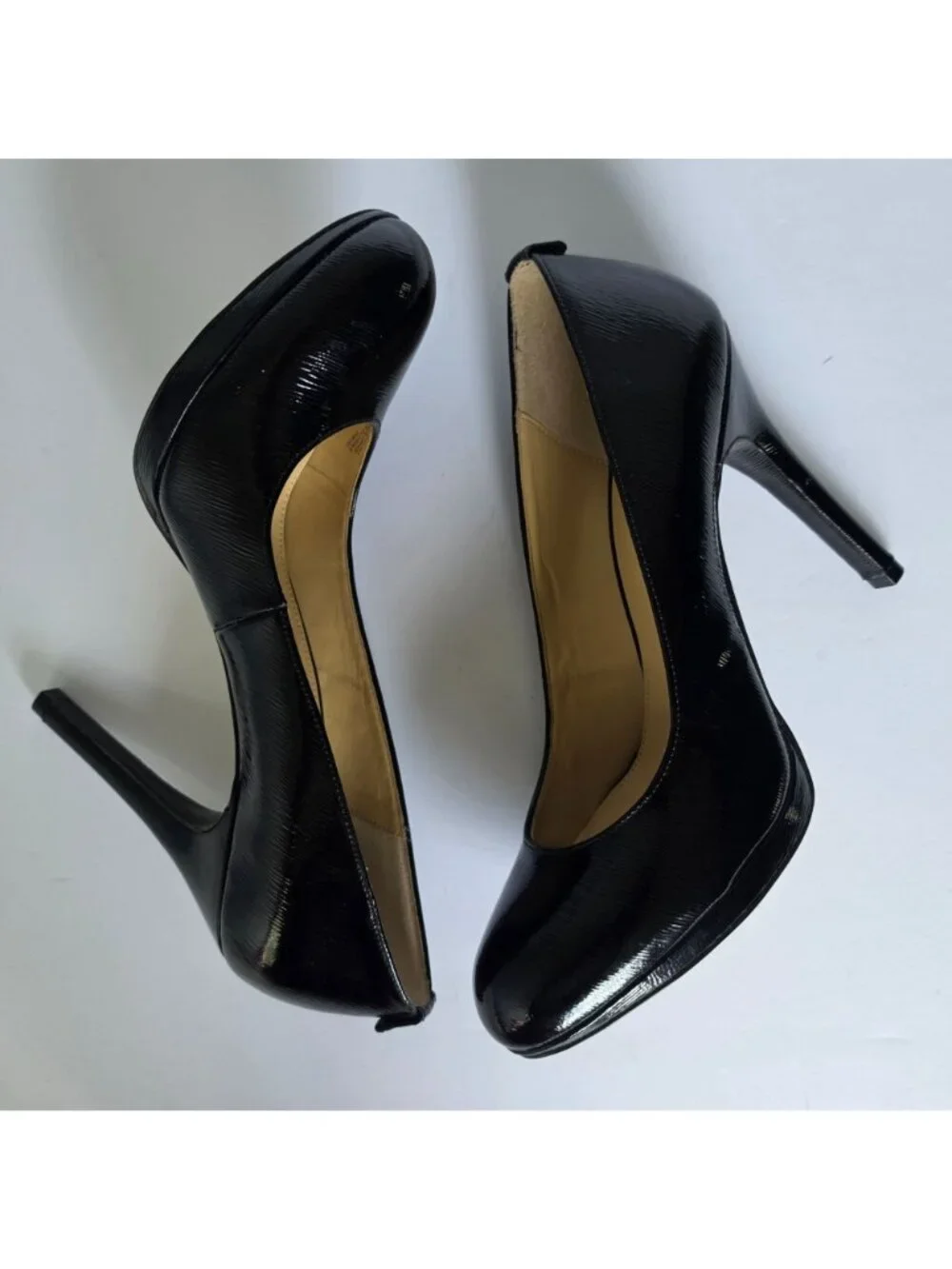 Michael Kors Black Patent Leather Platform Pumps High Heel Career Shoes. Sz 9.5M